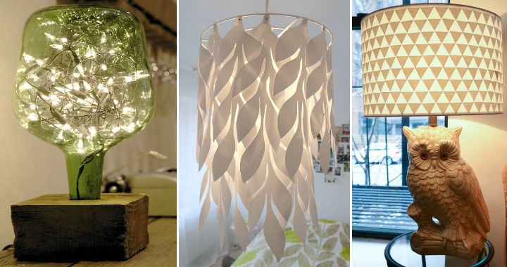 Idei capricioase de lampadare și candelabre pentru confortul casei realizate din materiale simple