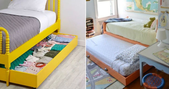 Cum să profitați la maximum de spațiul liber de sub un pat pentru copii