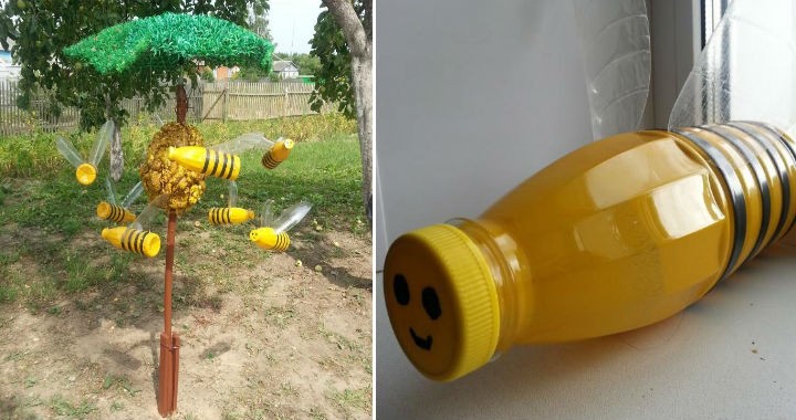 facem albine amuzante din sticle de plastic cu propriile noastre mâini