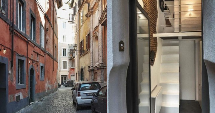 Cea mai mică casă din Italia, transformată dintr-o alee îngustă într-un apartament cu drepturi depline