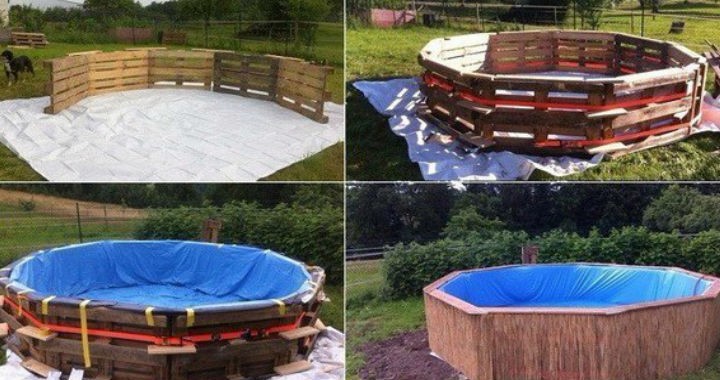 cum să construiești o piscină din paleți simpli de lemn la țară cu propriile mâini