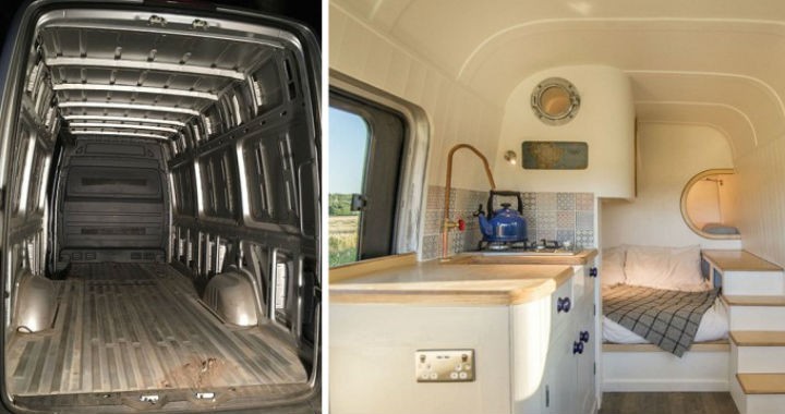 Un inginer amator a cumpărat un microbuz folosit și l-a transformat într-o mini-casă confortabilă