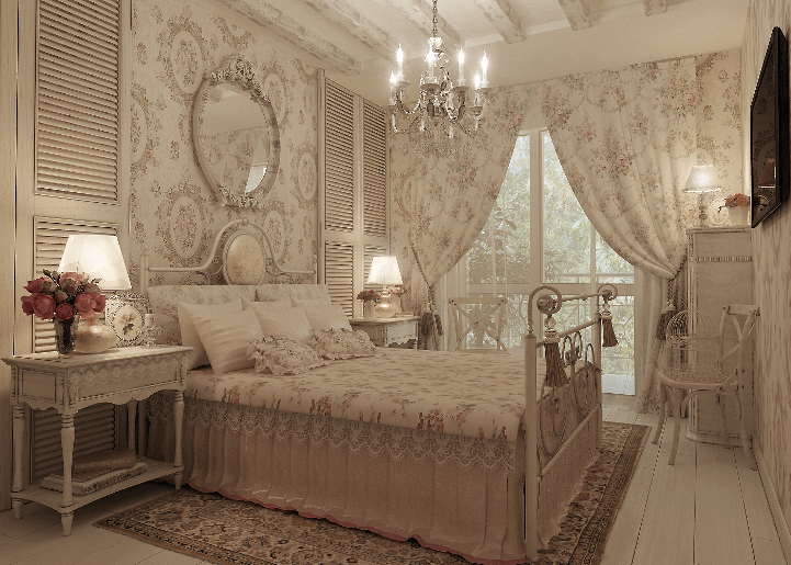Dormitor în stil Provence – interior modern de la țărani francezi săraci