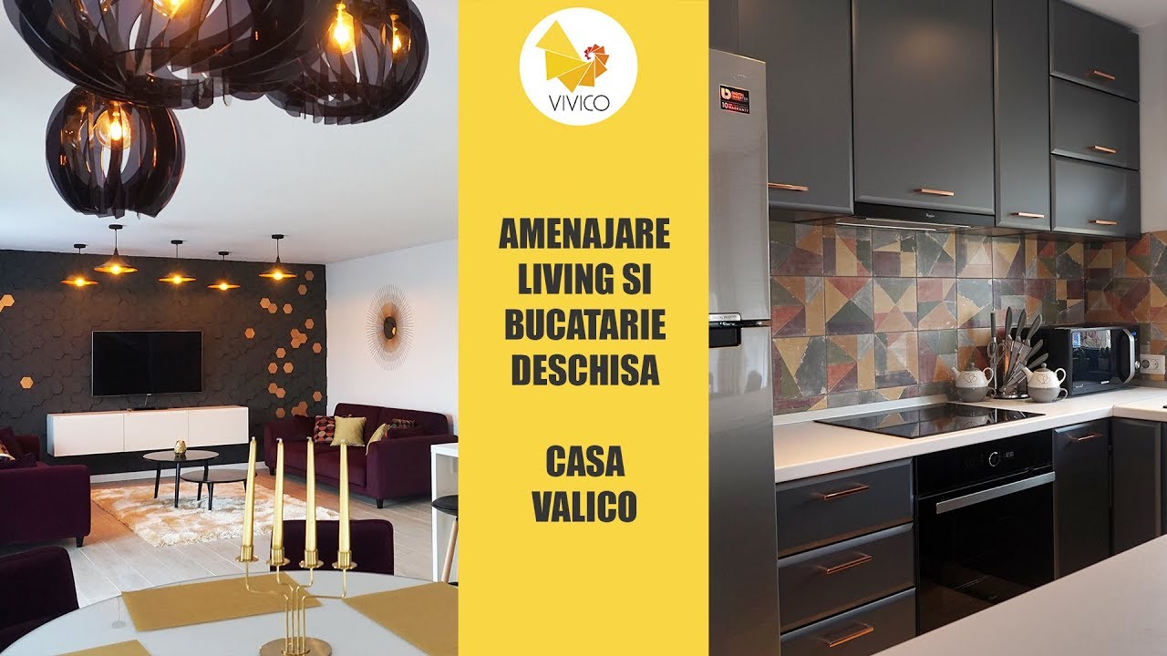 Amenajare living + bucatarie + insula bucatarie | Casa Valico PART 2/3 | | Vivico Design Interior