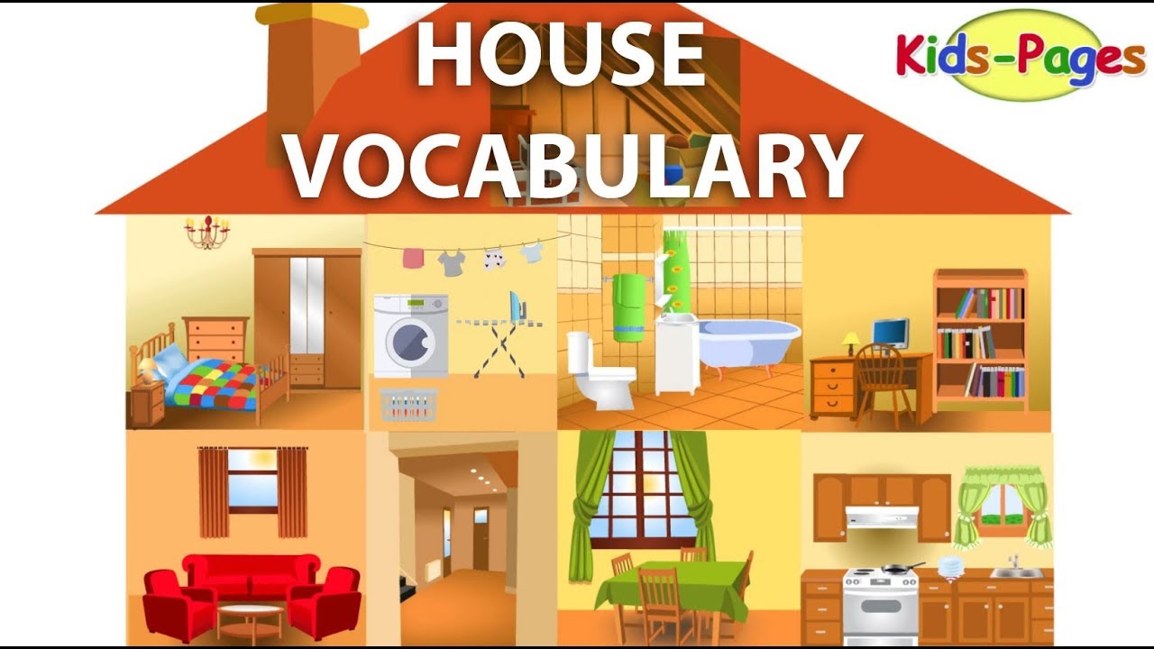 House vocabulary, Parts of the House, Rooms in the House, House Objects and Furniture